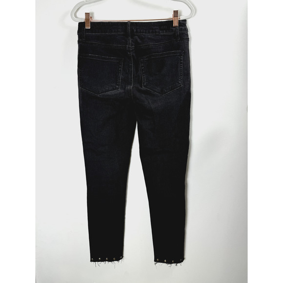 Paige Modal Blend Metal Studded Punk Rock Gothic Split Ankle Hoxton Skinny Jeans - Picture 5 of 8